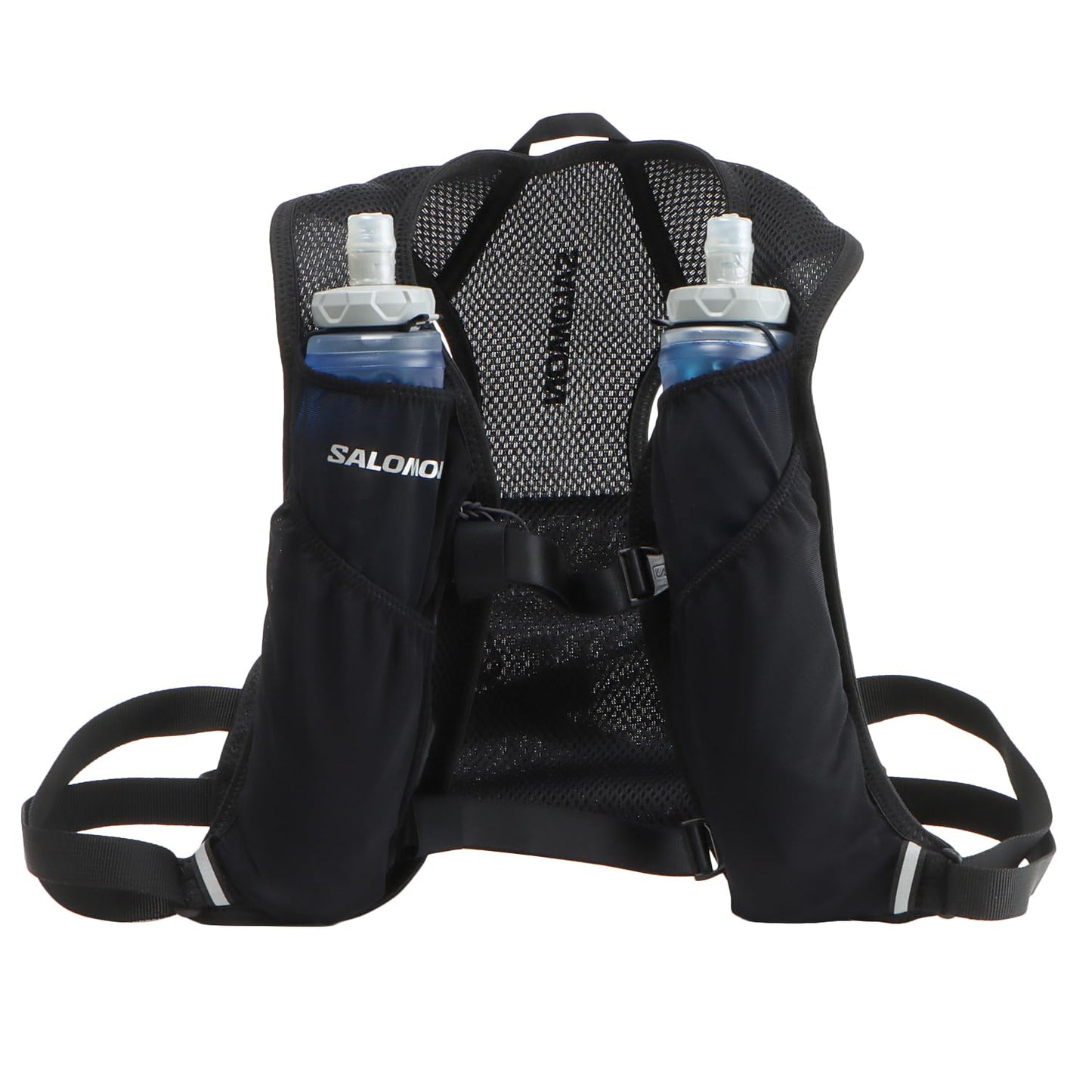 Salomon Agile 2 Unisex Hydrationsweste Trail running Wandern MTB, Platz für das Wichtigste, Reflektierende Details, Bewegungskomfort, Schwarz