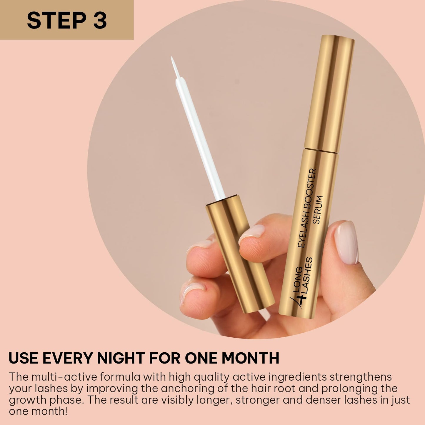 Long4Lashes FX5 - Doppelt POWER Wimpernserum | New Formula | VEGAN | Eyelash Serum 3ml+3ml Sparset | atemberaubendes Wunderserum im Doppelpack