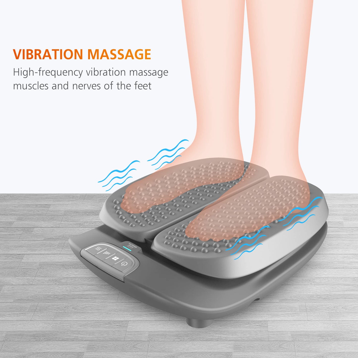 SNAILAX Shiatsu Fußmassagegerät mit Wärmefunktion, Fernbedienung, einstellbare Vibration Geschwindigkeit elektrische Maschine für die Durchblutung, Plantar Fasciitis, Schmerzlinderung