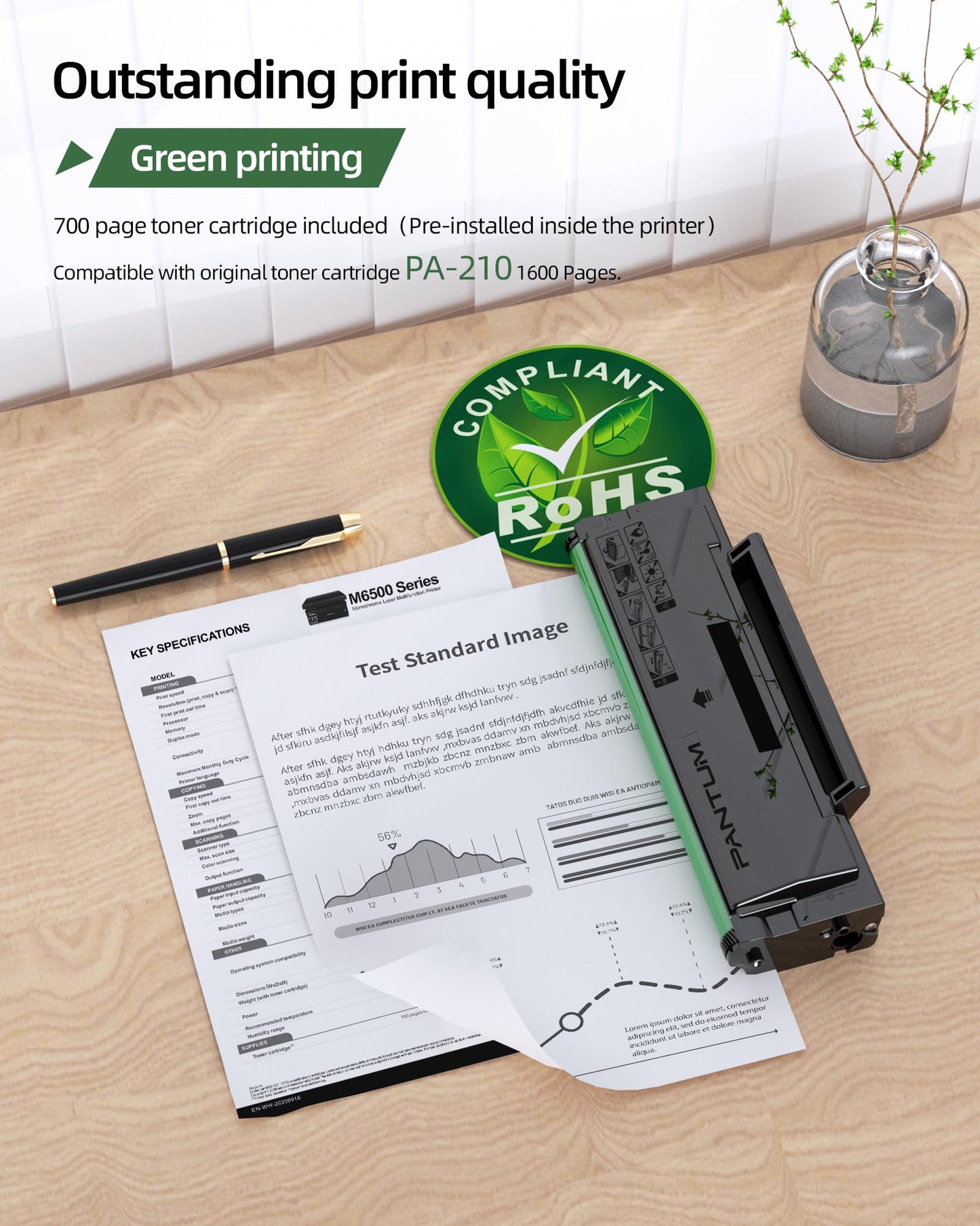 PANTUM M6500NW Laserdrucker Multifunktionsgerät mit Scanner und Kopierer,Drucker WLAN, Schwarz Weiss, Airprint, A4
