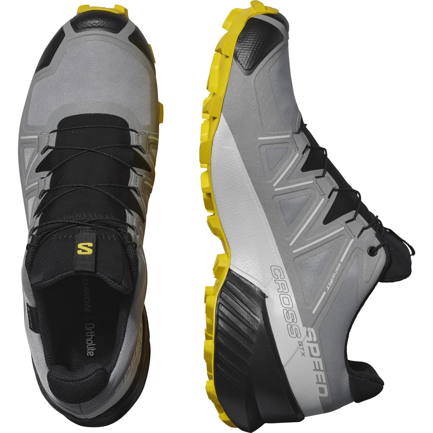 Salomon Herren Speedcross Gore-tex Trailrunning-Schuhe, Sharkskin Black Lemon, 43 1/3 EU