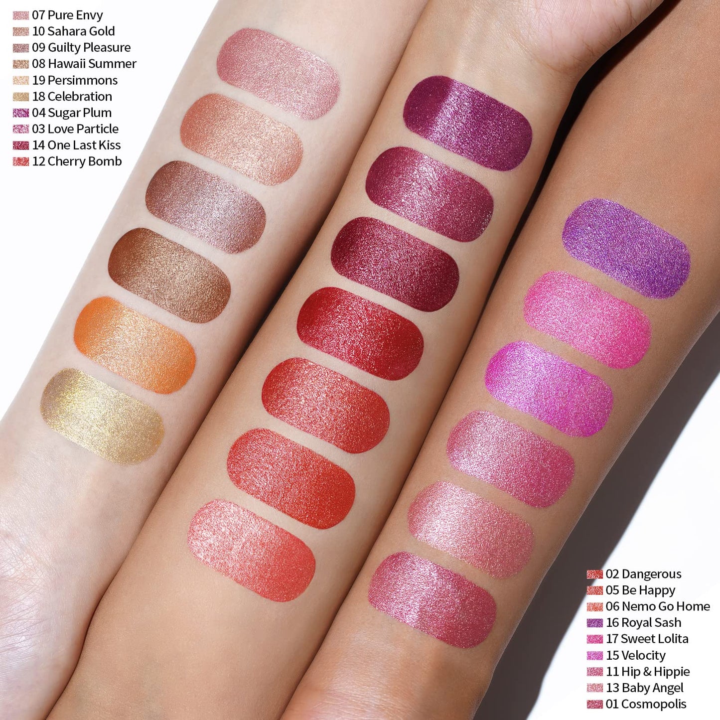 OULAC Lippenstift Metallic Glanz Finish, Nudetöne, Hochpigmentierter, Kein Körniges Gefühl, Langlebig, Feuchtigkeitsspendende Formel, Vegan, 4.3g, (10) Sahara Gold