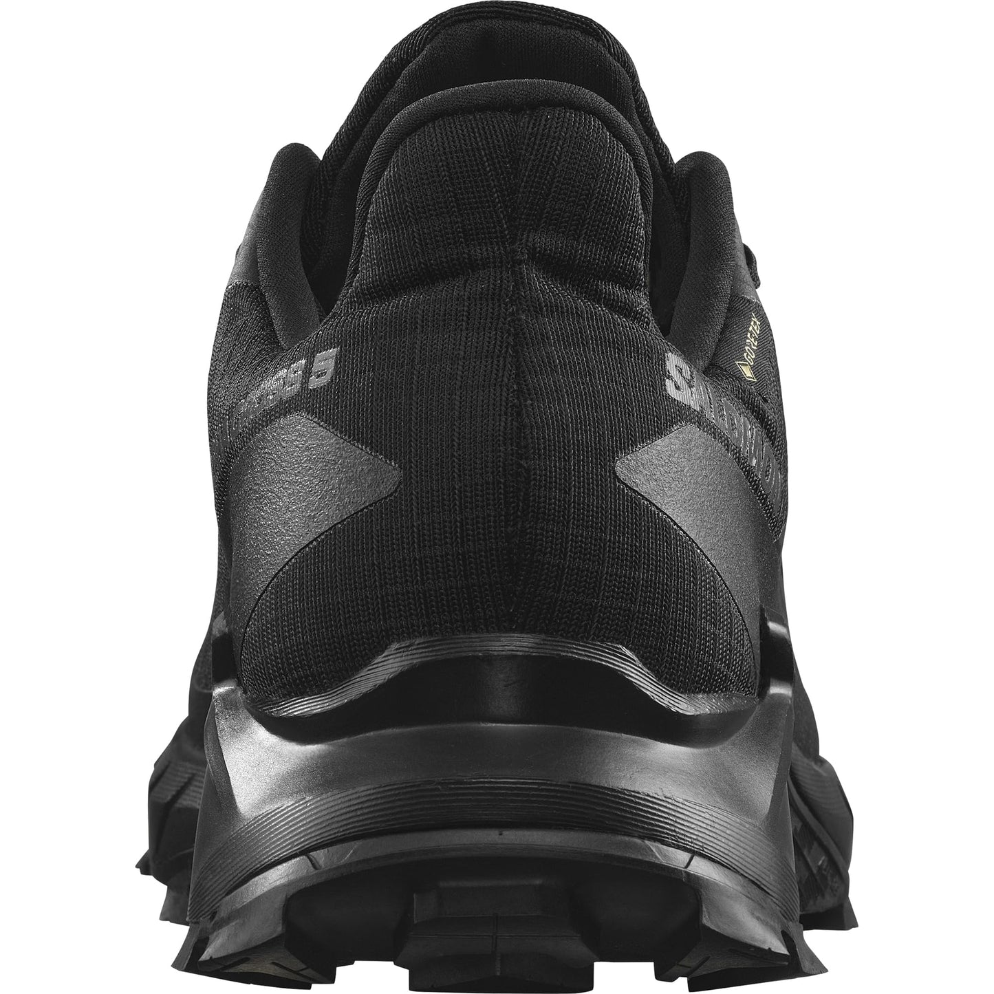 Salomon Alphacross 5 Gore-Tex Waterproof Men's Trail Running Shoes, Powerful Grip, Waterproof and Weatherproof, and Long Lasting Comfort, Black, 9