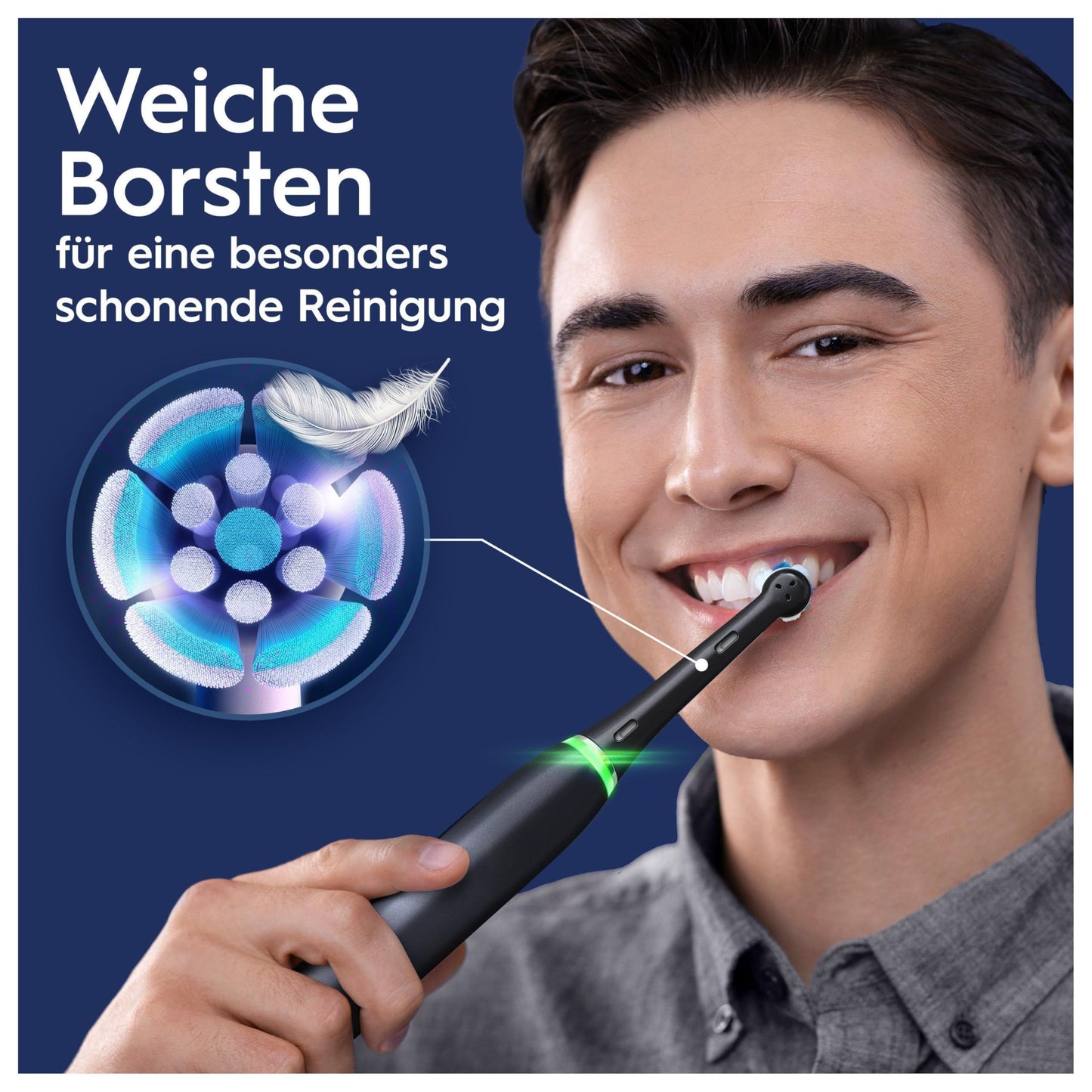 Oral-B iO Series 6 Plus Edition Elektrische Zahnbürste/Electric Toothbrush, PLUS 3 Aufsteckbürsten, 5 Putzmodi für Zahnpflege, Reiseetui, Designed by Braun, Grey Opal