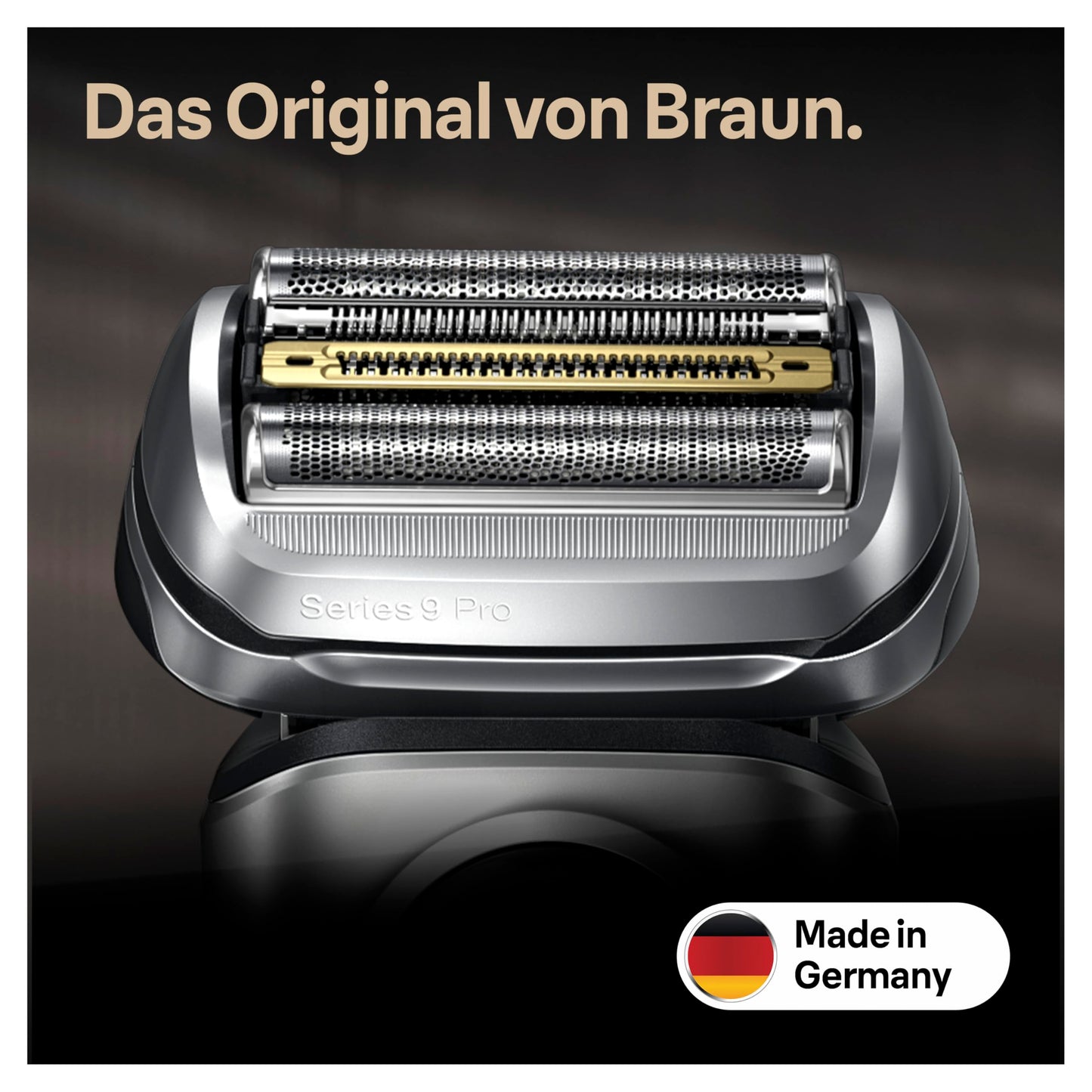 Braun Series 9 Pro Scherkopf für Elektrorasierer, ORIGINAL Ersatzscherteil vom Hersteller passend für Braun Herren Rasierer Series 9 Pro, 94M, chrom, 1er Pack, Unbedruckte Kartonverpackung
