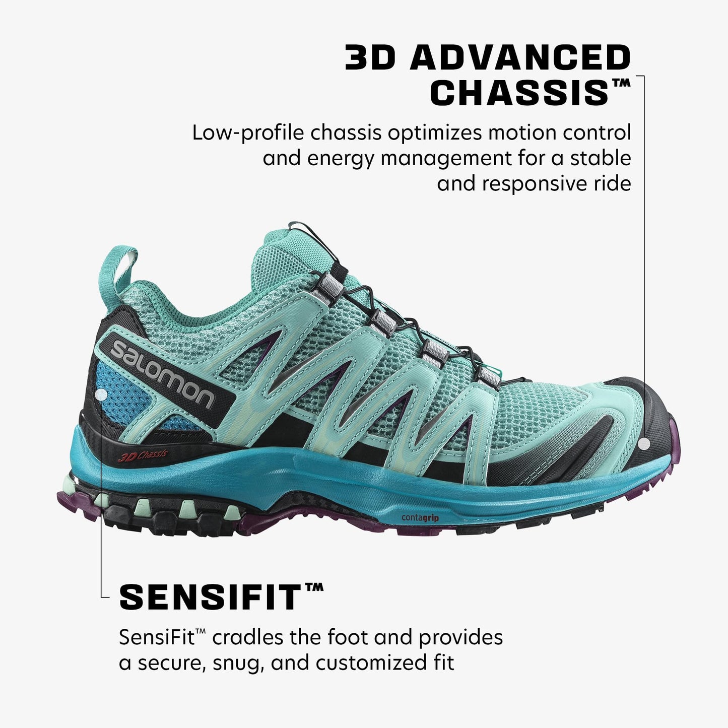 Salomon XA Pro 3D Damen Trailrunning- und Wanderschuhe, Outdoor-bereit, Grip, Langlebiger Schutz, Blue Curacao, 39 1/3