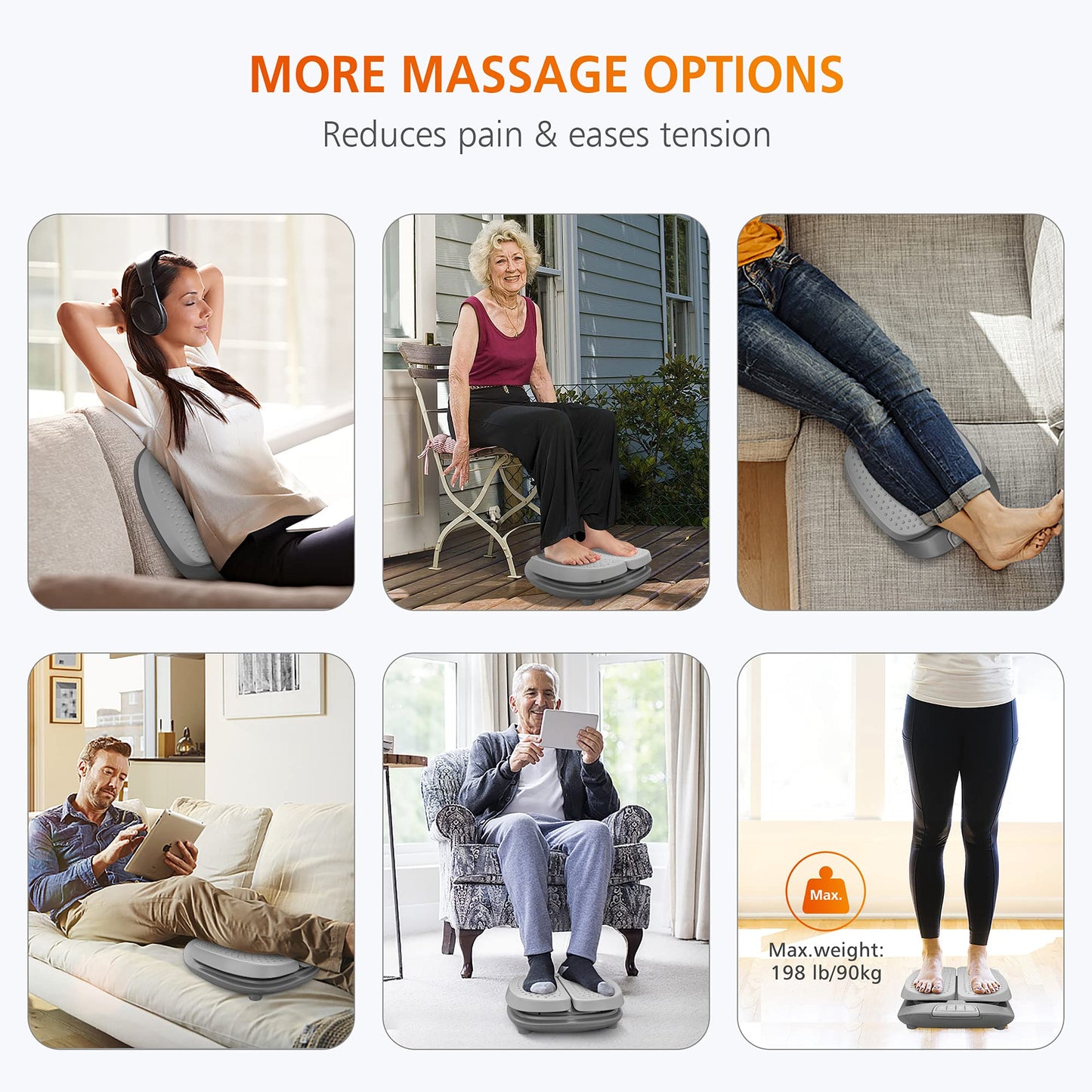 SNAILAX Shiatsu Fußmassagegerät mit Wärmefunktion, Fernbedienung, einstellbare Vibration Geschwindigkeit elektrische Maschine für die Durchblutung, Plantar Fasciitis, Schmerzlinderung