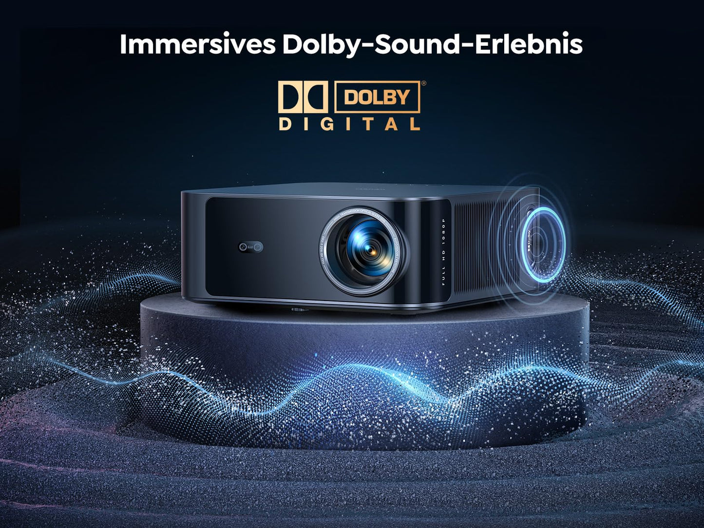Beamer 4K【Offizielles Netflix & 36W Dolby Audio】 Toptro 1200 ANSI Smart Beamer Heimkino, 1080P Full HD Video Projektor mit Zwei-Wege Bluetooth WiFi, KI-Autofokus & Trapezkorrektur für Outdoor/Handy