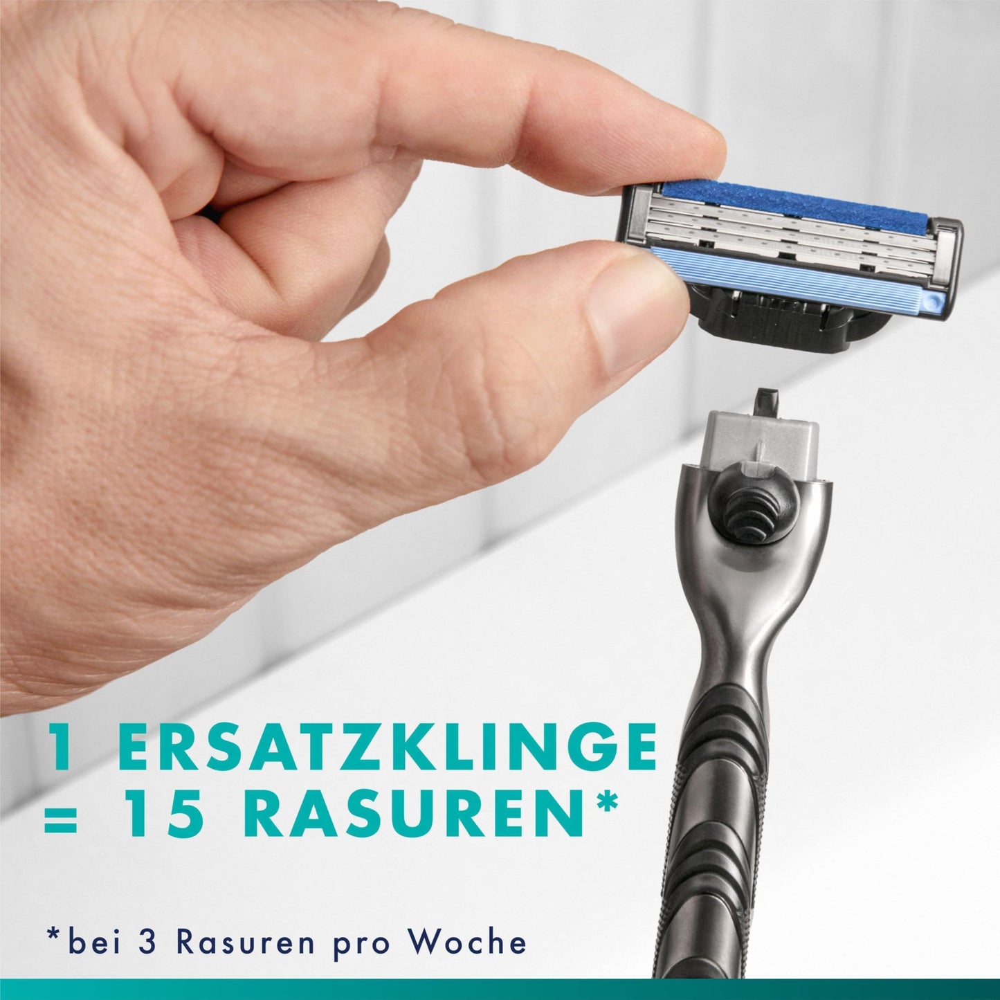 Gillette Mach3 Standard Rasierklingen für Männer, 25 Gillette Ersatzklingen, mit Gleitstreifen für ein sanftes Gleiten und NEUER Klingenbeschichtung