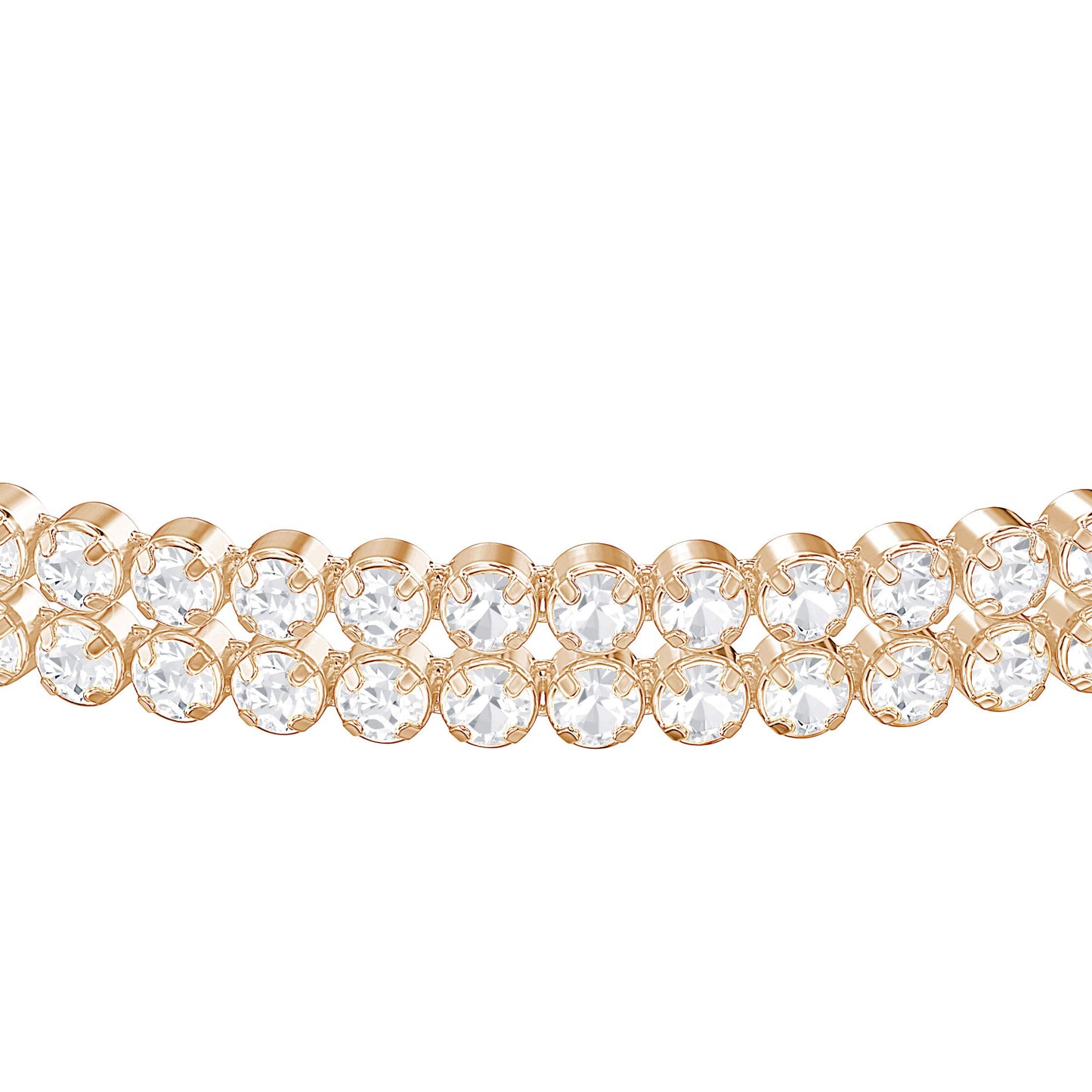 Swarovski Matrix Armband, Weiss, Roségold-Legierungsschicht