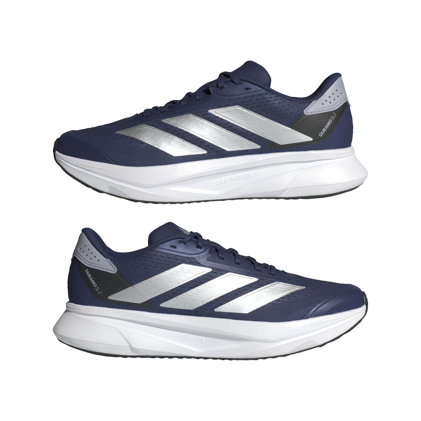 adidas Herren Duramo SL 2 Running Shoes Laufschuhe, Dark Blue/Silver Metallic/Halo Silver
