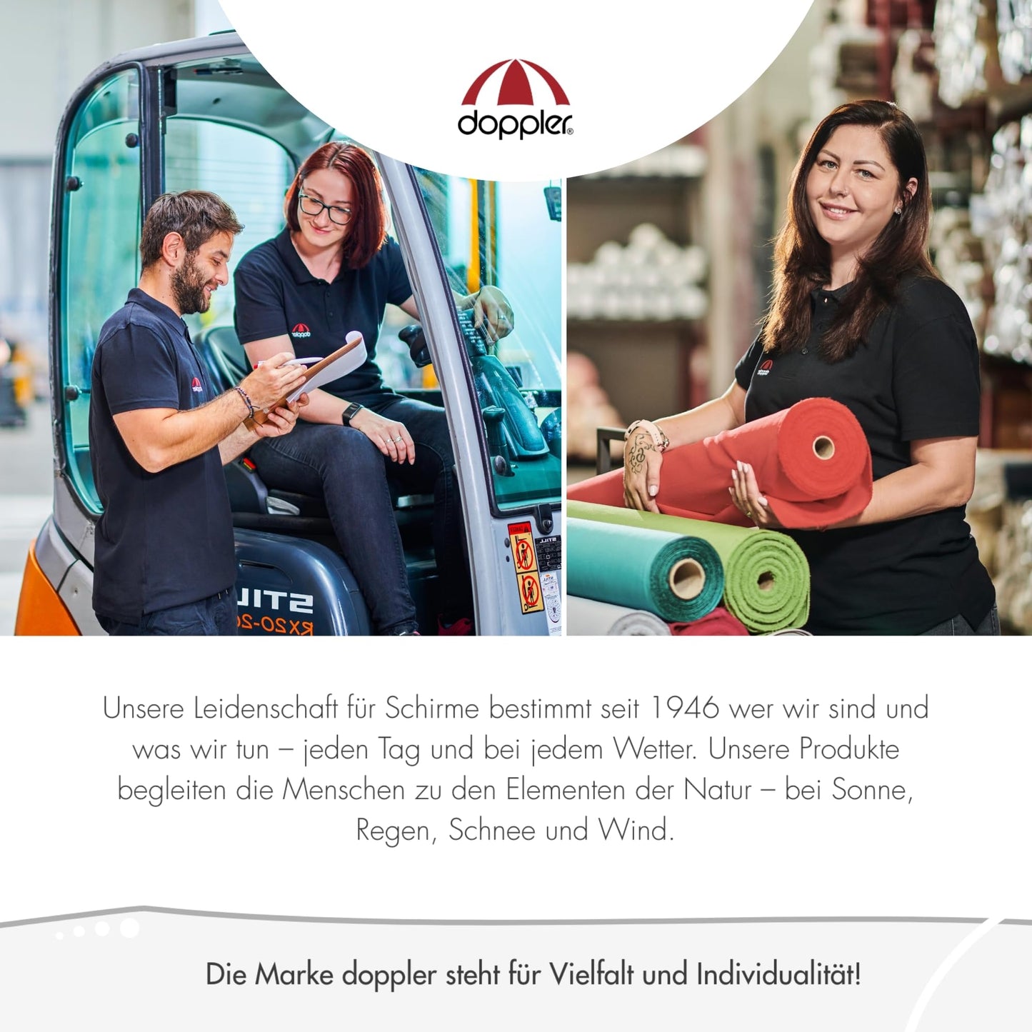 Doppler Granitsockel 25kg I Schirmständer mit Griff-Mulde für Transport I Sonnenschirmständer für Sonnenschirme mit max. 200cm Schirmdurchmesser & 2,5-4,8cm Rohrdurchmesser