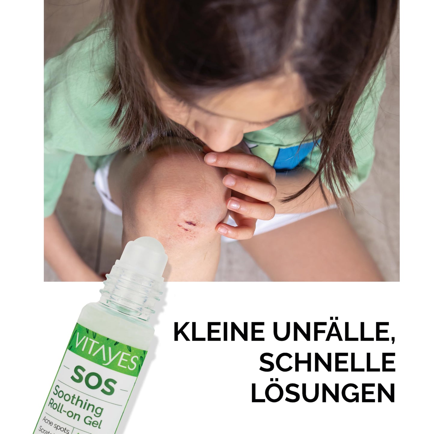 Vitayes SOS BIO Teebaumöl Roller, Ätherisches Öl gegen Pickel, Akne, Hautentzündungen, beruhigender Roll-on Stift, Pickel, unreine Haut, Vegan, gegen Hautrötungen, 3x 10ml