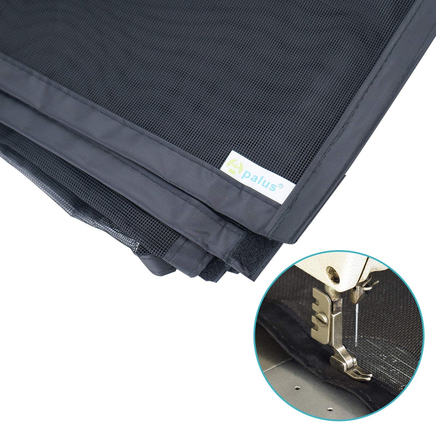 Apalus VP Fliegengitter Tür, Magnet Insektenschutz Balkontür 100x210 cm, 2 x Langlebiger als der Apalus Klassiker, Katzenkrallen Sicher, Stärkere Magneten, 3.8 cm Breites Klettband, Nicht Kürzbar