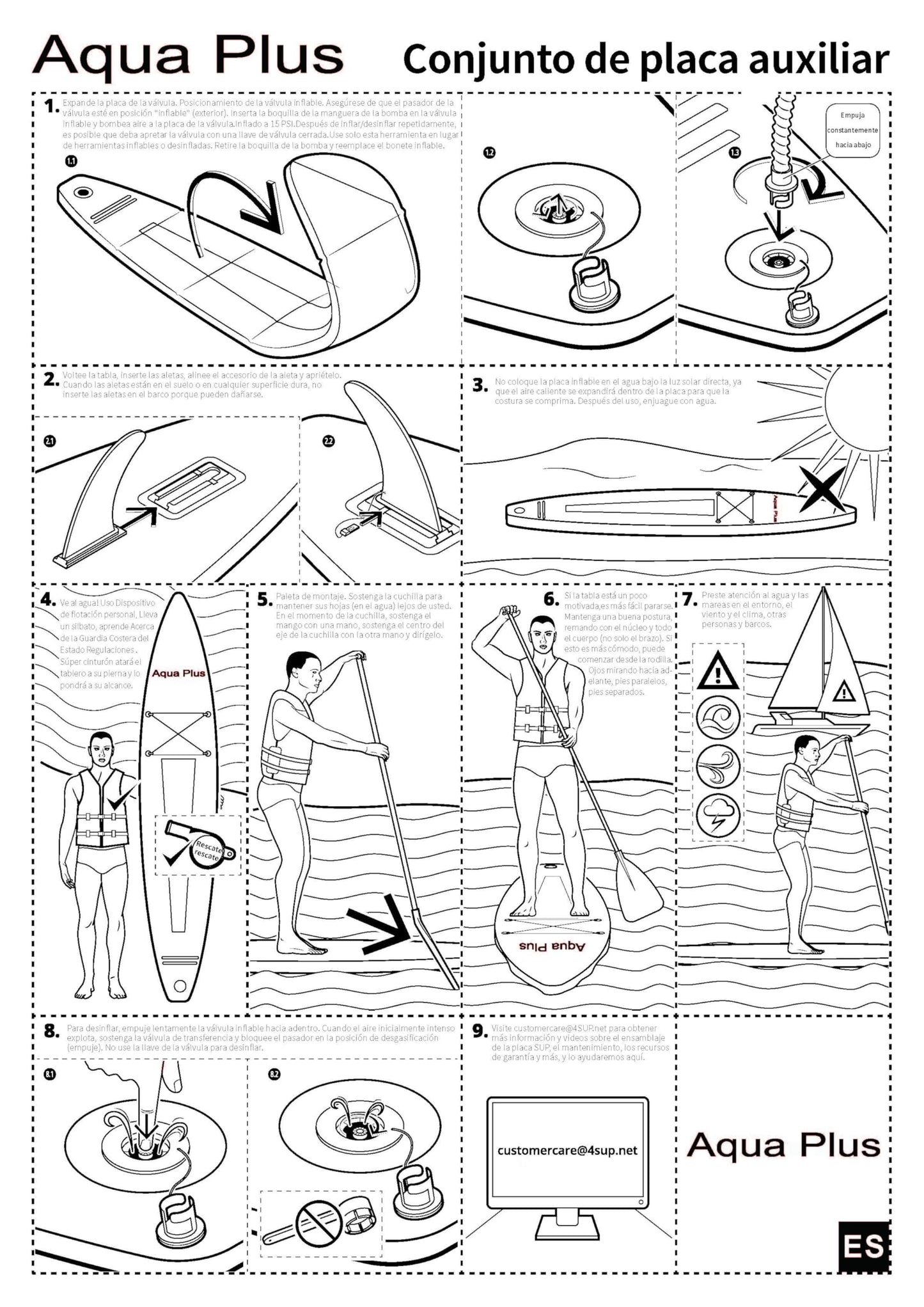 Aqua Plus 15cm Dickes,aufblasbares SUP für alle Fähigkeitsstufen,Stand Up Paddelbrett,Paddel,Pumpe,ISUP Reiserucksack,Jugendliche,Aufblasbare Boards für Stand Up Paddling