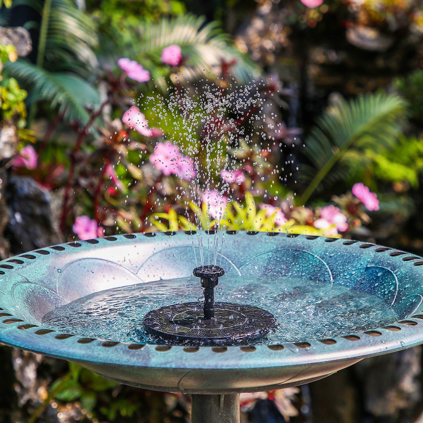 AISITIN Solar Springbrunnen für Außen 2025 Verbesserter, Solarbrunnen für Draussen mit 6 Sprüh Effekten, Solar Teichpumpe Solar Schwimmender Fontäne Pumpe für Garten, Teich, VogelBad, Wasserspiel
