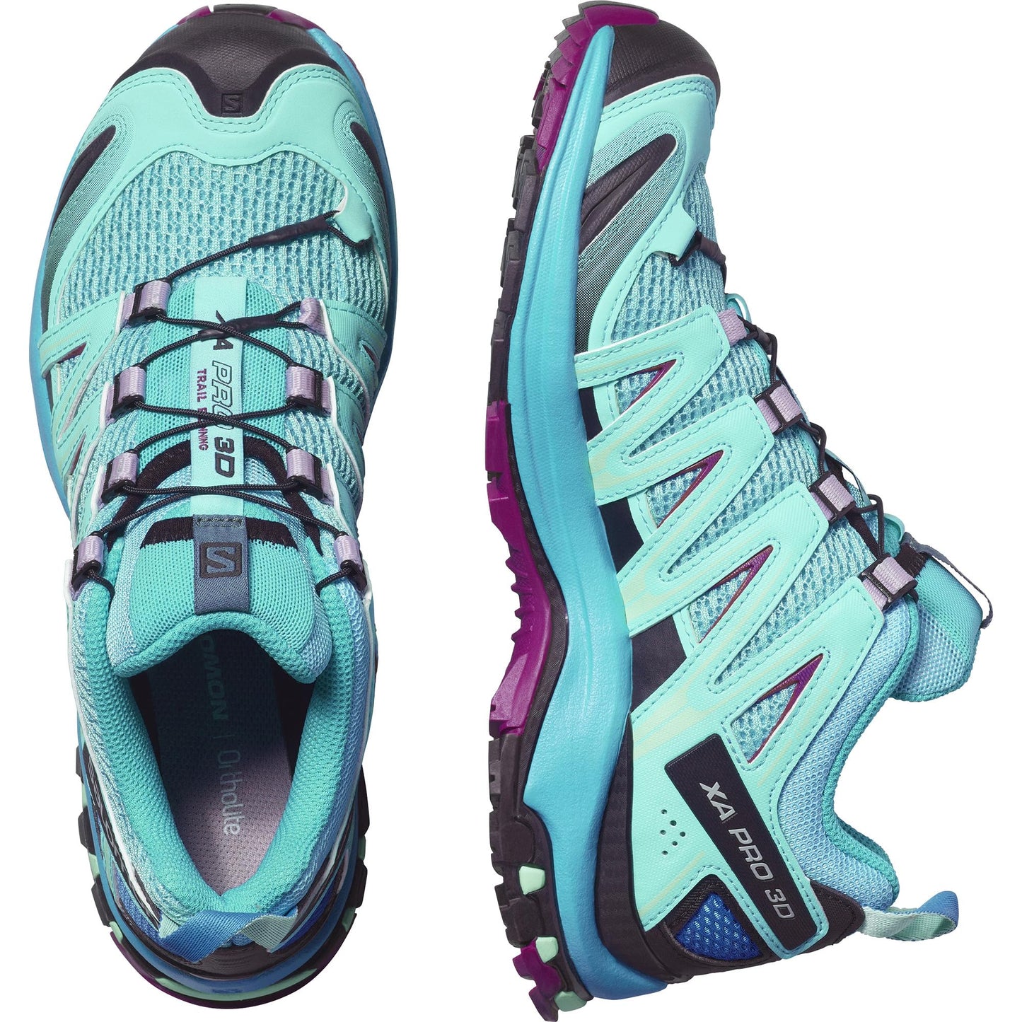 Salomon XA Pro 3D Damen Trailrunning- und Wanderschuhe, Outdoor-bereit, Grip, Langlebiger Schutz, Blue Curacao, 39 1/3