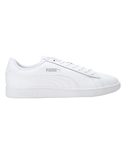 PUMA Unisex Puma Smash v2 L Low-Top, Puma White-Puma White, 43 EU