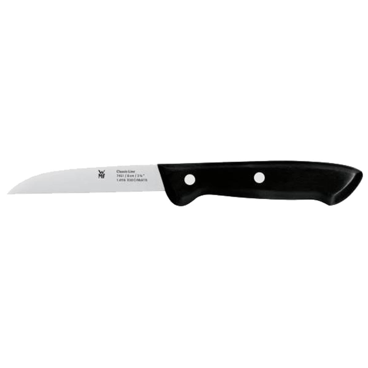 WMF Classic Line Messerblock mit Messerset 6-teilig, bestückt, 5 Messer, Birkenholz-Block, Spezialklingenstahl, natur, schwarz, silber
