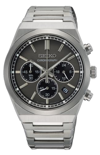Seiko Herren Analog Quarz Uhr mit Edelstahl Armband SSB455P1