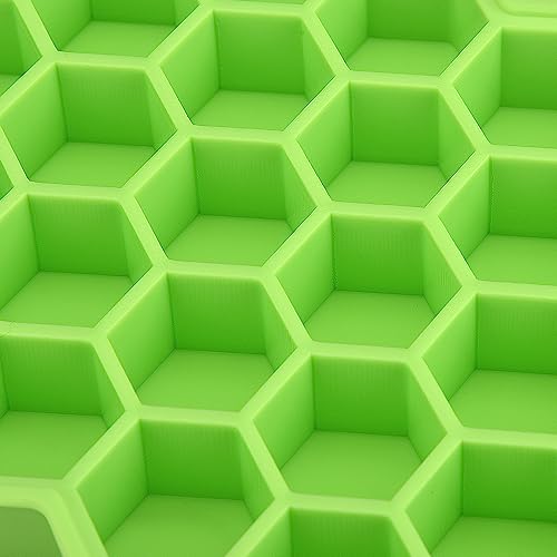 Guowall Eiswürfelform Silikon, Wabeneiswürfelform mit Deckel Ice Cube Tray 2 Stück 37-Fach