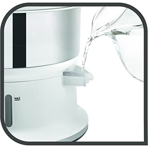 Tefal Dampfgarer elektrisch, 2 Edelstahlbehälter, 6L Fassungsvermögen, Dampfkocher mit 24cm Durchmesser, Timer und automatische Abschaltung, 900W, weiß, VC1451