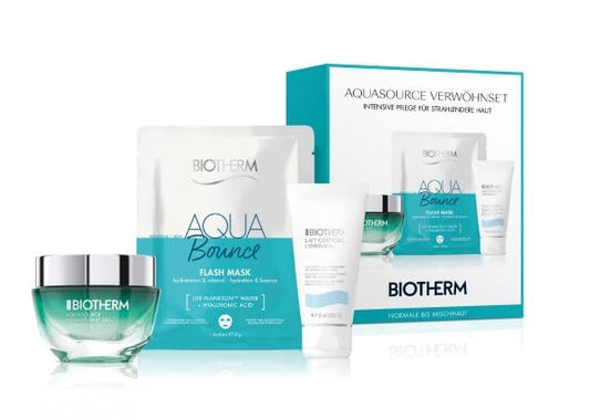 Biotherm Aquasource Hyalu Plump Spring Set (Gesichtsgel 50ml + Tuchmaske + Bodylotion 50ml)