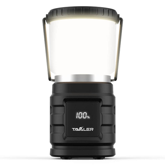 Tavaler Camping Laterne 8000 mAh Akku USB C Aufladbar Campinglampe mit LED Batterieanzeige Bildschirm Camping Licht IP65 Wasserdicht Campingleuchte für Wandern Outdoor, Notfall, Power Bank