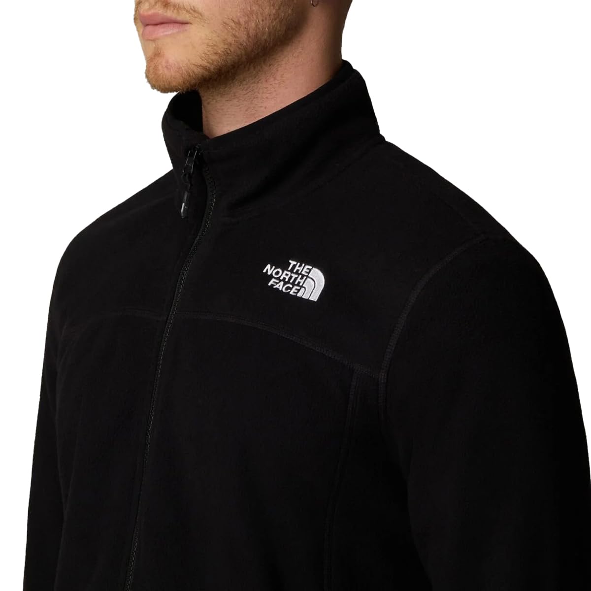 The North Face Herren 100 Glacier Full Zip Fleecejacke, Tnf Black/Npf, S