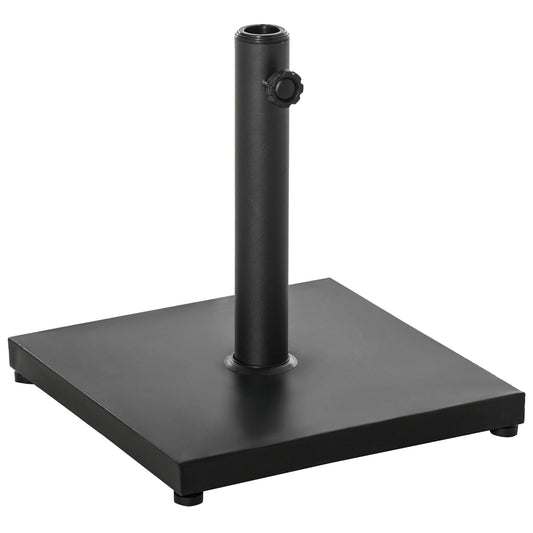Outsunny Sonnenschirmständer Schirmständer Schirmhalter Schirmfuß 13 kg Ständer Schirm Ø35/38/48 mm Metall + Zement Schwarz 40 x 40 x 43 cm