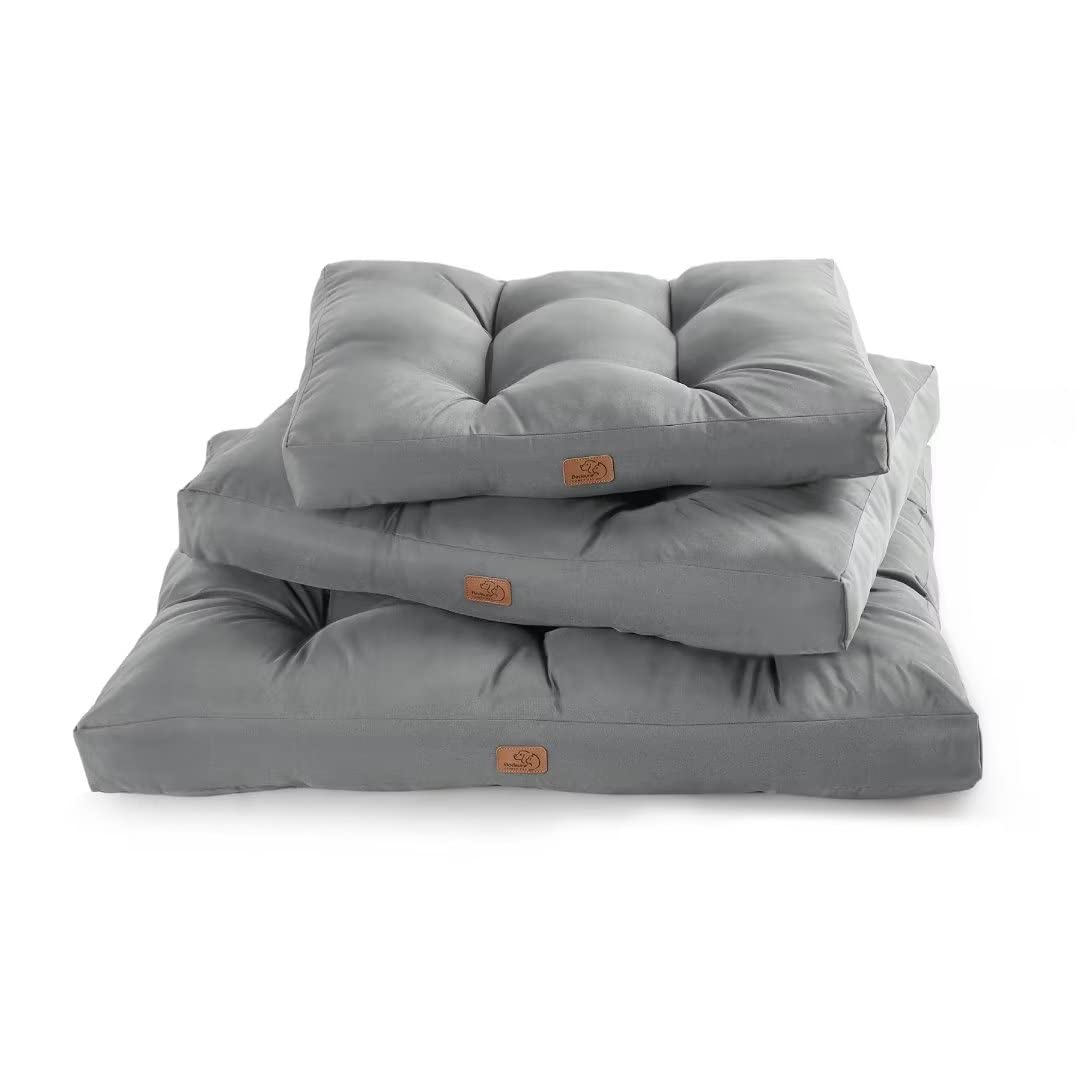 BEDSURE Hundekissen große Hunde waschbar - 111x89cm hundematratze wasserdicht XXL für große, mittelgroße Hunde Outdoor gepolstert Hundematte grau in 10cm Höhe, groß XL Hundebett für Haustiere