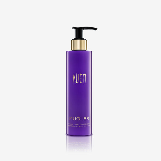 MUGLER Alien Parfümierende Bodylotion, Damen-Parfum, Amberartig, holzig und blumig, Außergewöhnlicher Duft, 200 ml