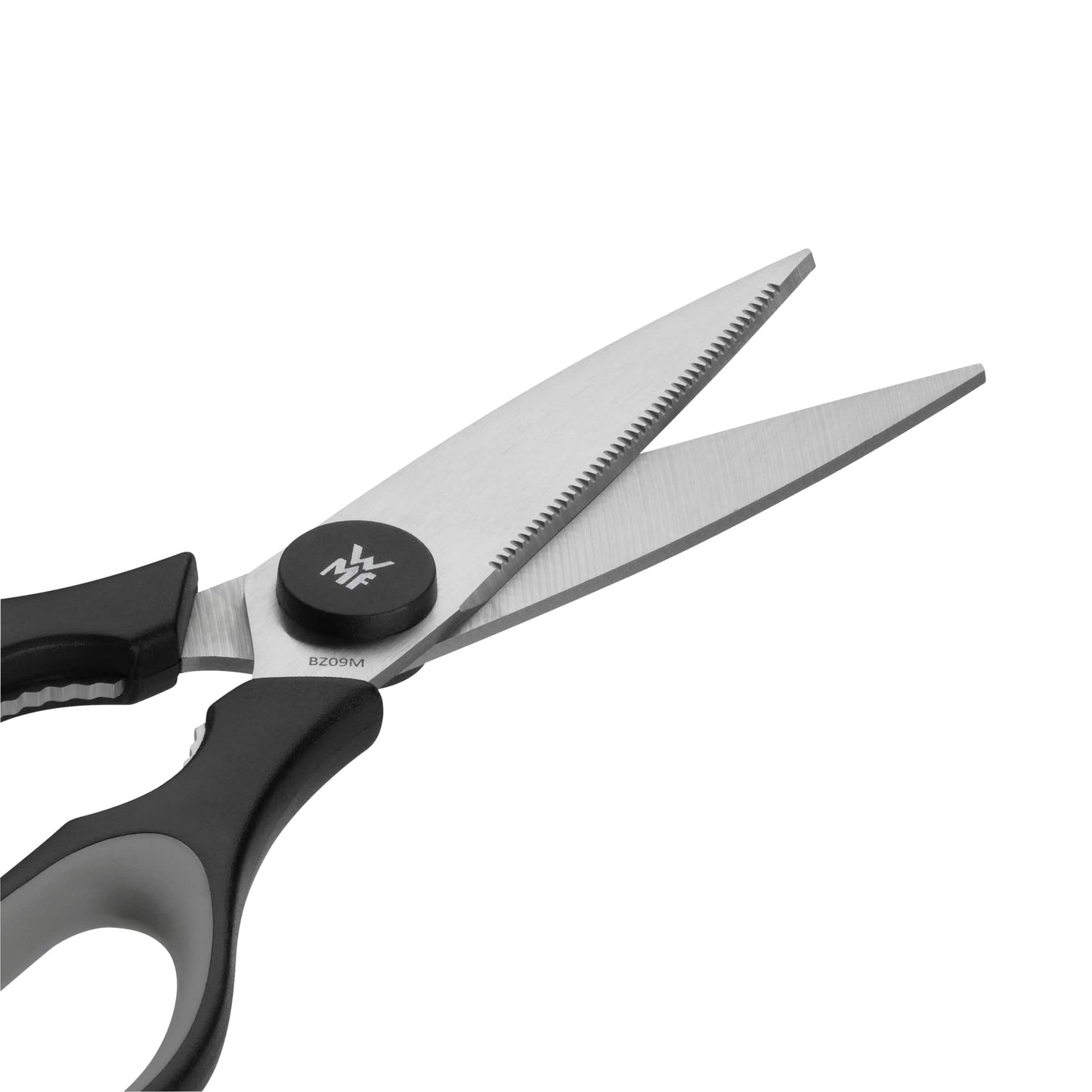 WMF Touch Küchenschere 21 cm, Haushaltsschere mit Sägeschliff, Schere Küche, Cromargan Edelstahl, Softgriff, schwarz