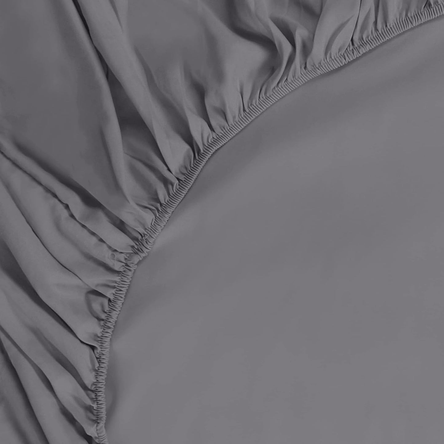 Utopia Bedding - Spannbettlaken 200x200cm - Grau - Gebürstete Polyester-Mikrofaser Spannbetttuch - 35 cm Tiefe Tasche