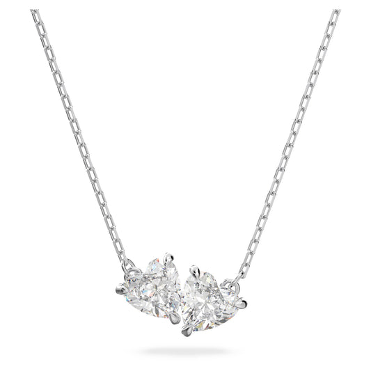 Swarovski Mesmera Soul Halskette, Herz, Weiss, Rhodiniert