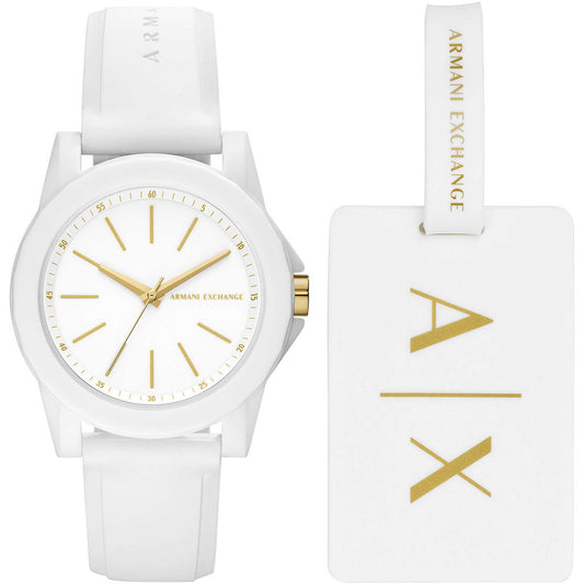 Armani Exchange Watch For Women, Quartz Movement and 40mm Case Size with Stainless steel, Leather or Silicone strap