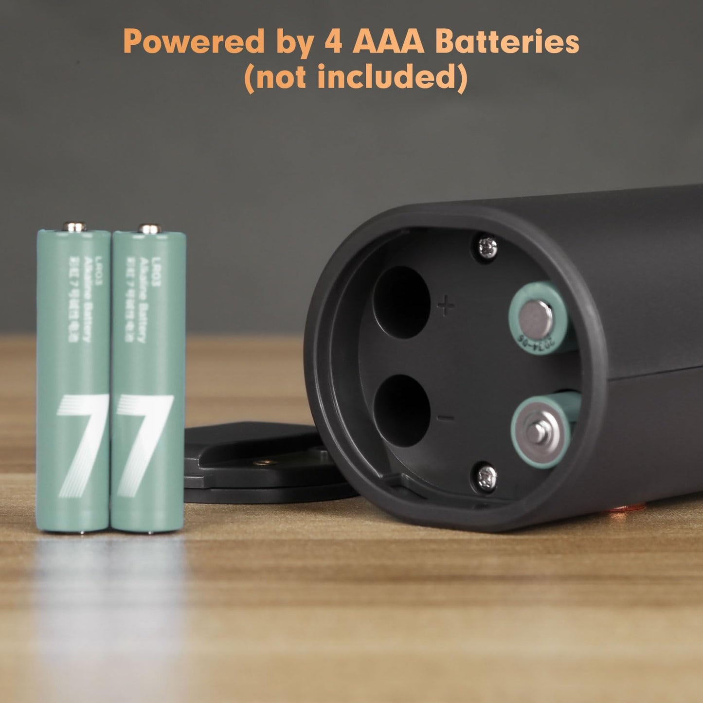 Salz und Pfeffer Mühle Elektrische, SIMPLETASTE 2er Set Gewürzmühlen Batteriebetrieb mit 4 AAA Einstellbarem Keramikmahlwerk