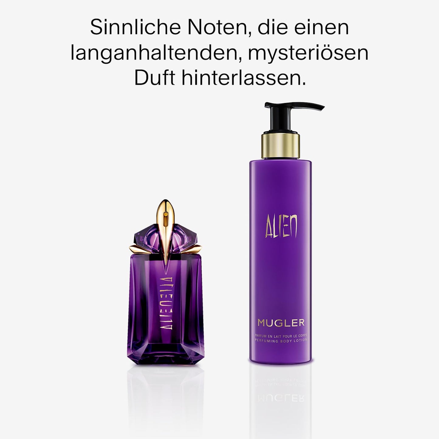 MUGLER Alien Parfümierende Bodylotion, Damen-Parfum, Amberartig, holzig und blumig, Außergewöhnlicher Duft, 200 ml