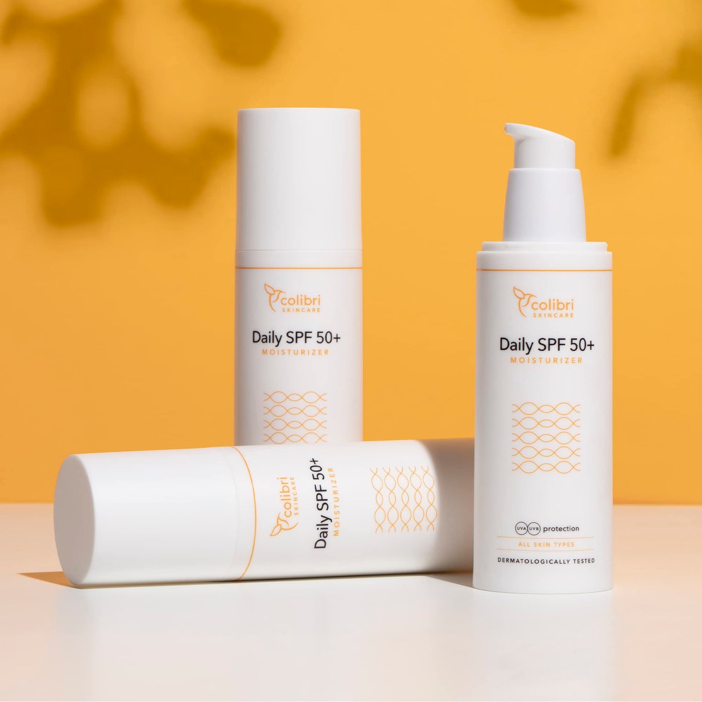 colibri skincare Daily SPF 50+ Moisturizer 80ml - Tagescreme mit LSF 50 - wasserfester Breitbandspektrum - leichte Gesichtscreme mit UV Schutz - weißelt nicht - Sonnencreme Gesicht 50