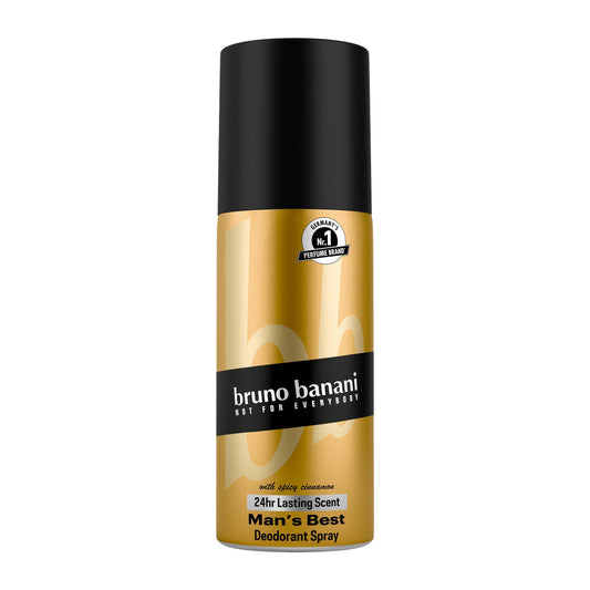 Bruno Banani Fragrance Man's Best Deo-Bodyspray, Körperspray mit sinnlich-orientalischem Herrenduft, 24h lang anhaltend, 150 ml