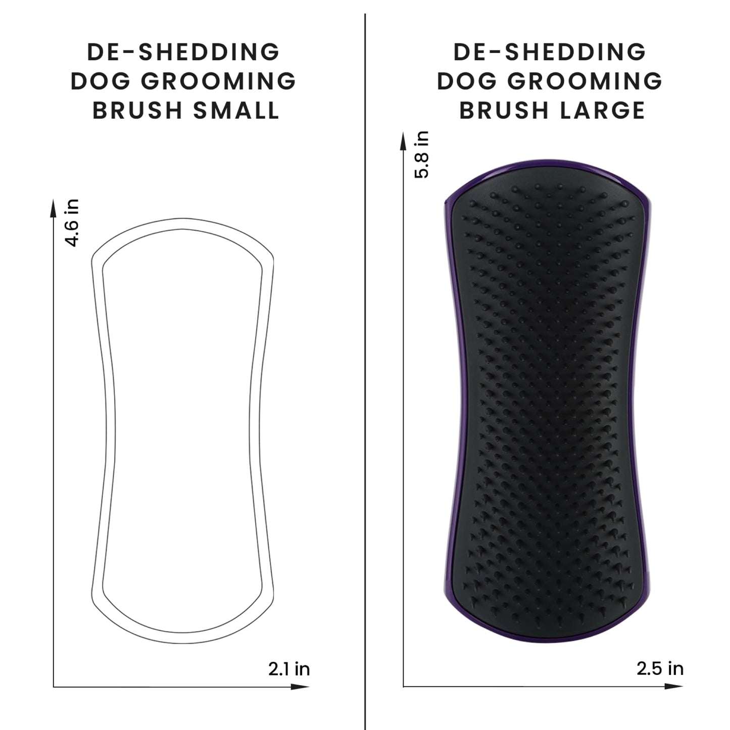 Pet Teezer, Fellpflegebürste für Hunde, Violett/Grau