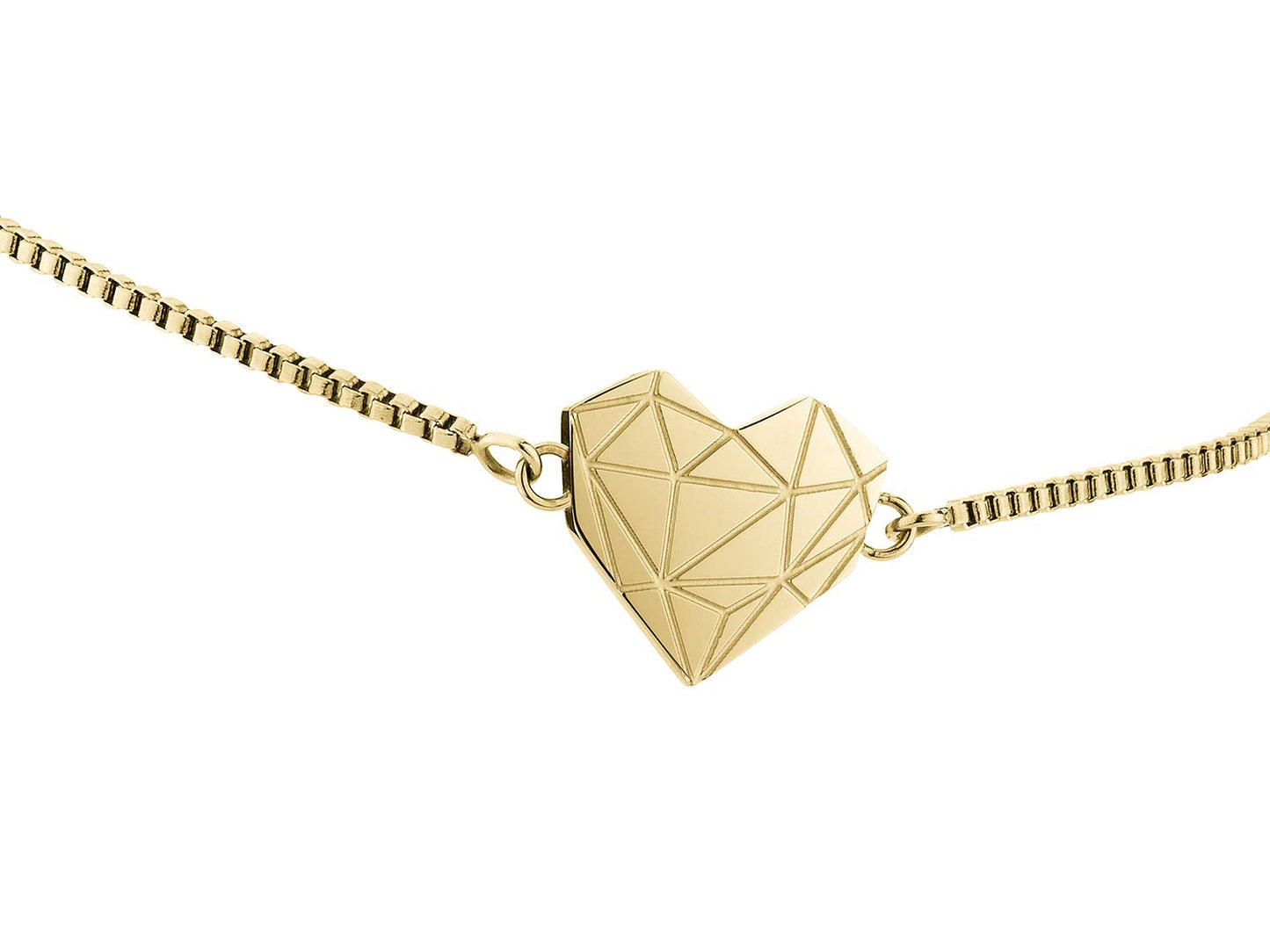 Liebeskind Berlin Damen Armband Herz Edelstahl Silber 20 cm (gold)