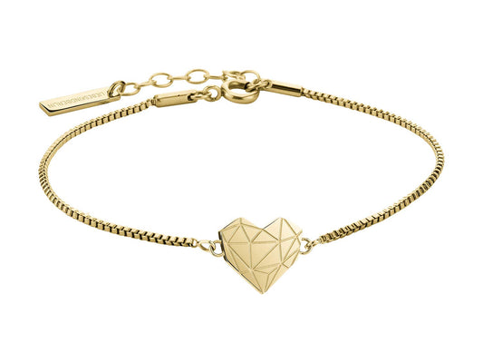 Liebeskind Berlin Damen Armband Herz Edelstahl Silber 20 cm (gold)
