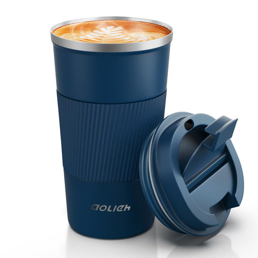 Aolieh Thermobecher, Kaffeebecher mit Auslaufsicherem Deckel, Thermobecher- Isolierbecher, Edelstahl Travel Mug, Kaffeebecher to go für heißes und kaltes Wasser Kaffee Tee