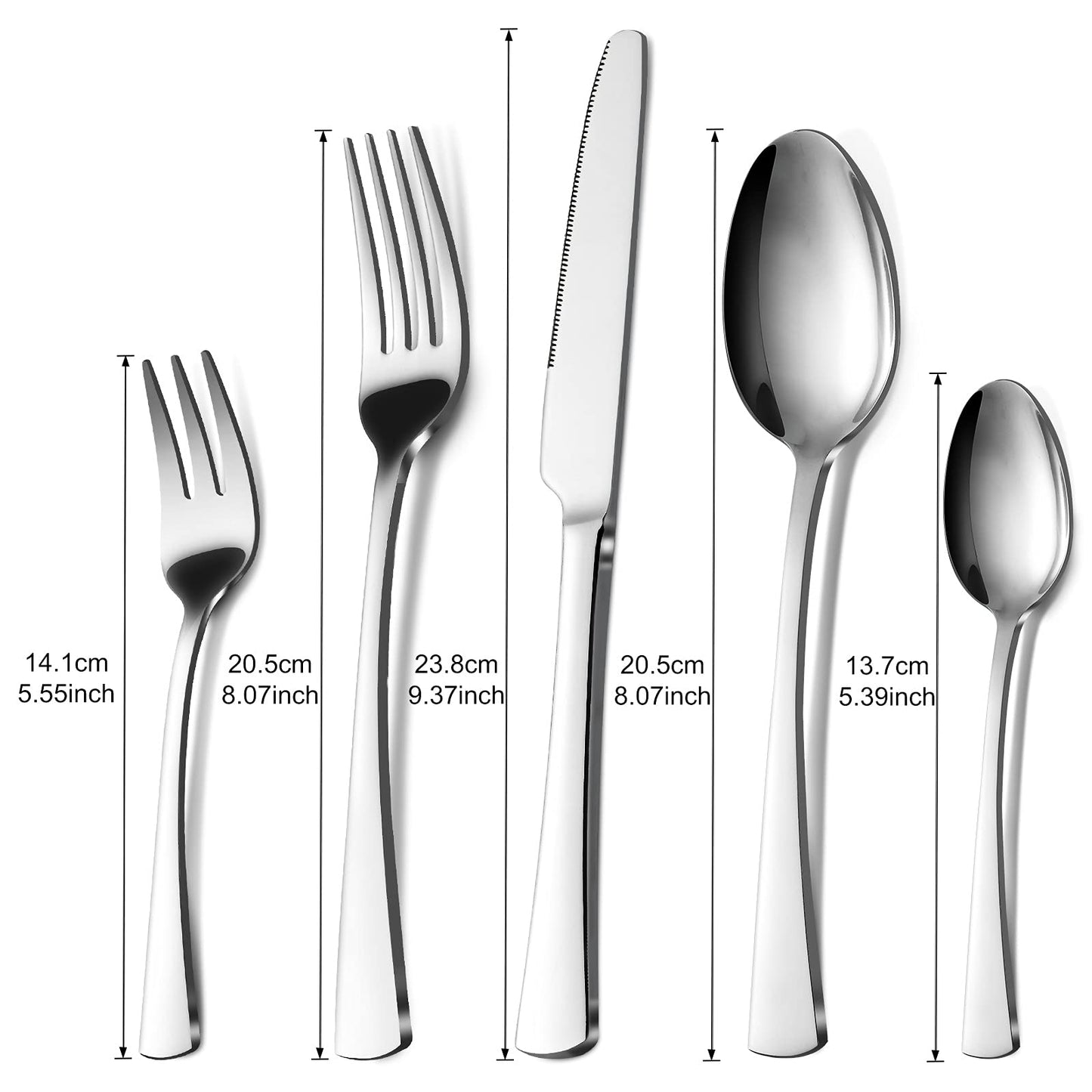 Bestdin Besteck Set 6 Personen, 30 teilig Edelstahl Besteckset, Essbesteck Set mit Messer Gabel Löffel, Hochwertiges Edelstahlbesteck, Spülmaschinenfest.