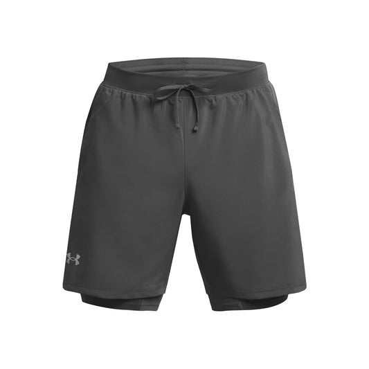 Under Armour Herren UA Launch 7'' 2-in-1 Short, Laufshorts aus leichtem Stretchgewebe, kurze Sporthose mit Innenslip