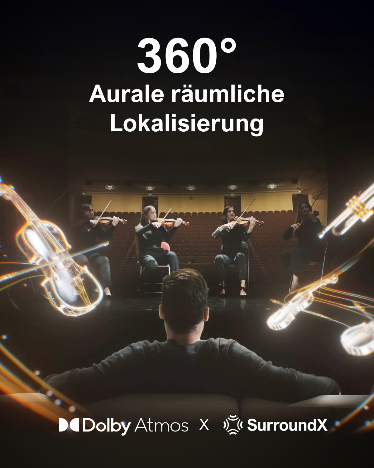 ULTIMEA 7.1 Surround Sound System für TV mit Dolby Atmos, App Steuerung, 4 kabelgebundene Surround-Lautsprecher, 460W Soundbar für Smart TV mit Wireless Subwoofer, Heimkino Sound System, Poseidon D80