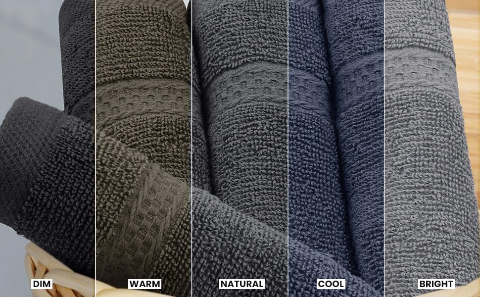 Utopia Towels 8 teilig Handtücher Set aus Baumwolle mit Aufhänger 2 Badetuch, 2 Handtücher und 4 Washclappen (Grau)