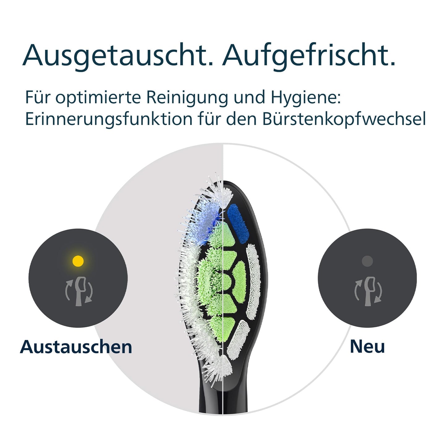 Philips Sonicare W2 Optimal White, Original Ersatzbürstenköpfe, Schwarz, 8er-Pack, HX6068/88