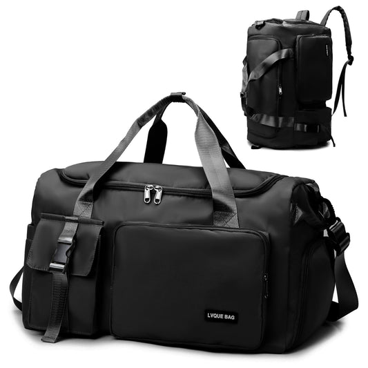 Suweir Sporttasche Damen Herren 42L Reisetasche mit Schuhfach Nassfach Wasserdicht Trainingstasche Travel Duffle Bag mit Rucksack Weekender Schwimmtasche Fitnesstasche für Reisen, Fitness, Sport